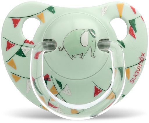 Anatomical Pacifier Green Elephant Latex 6 to 18 Months